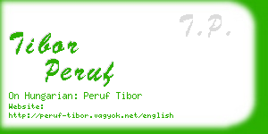 tibor peruf business card